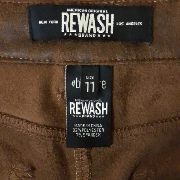 Rewash faux worn leather high rise pants sz11 - Picture 5 of 10